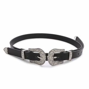 Double Buckle Western Belt